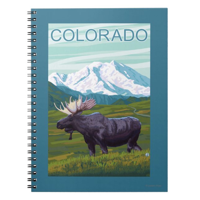 Moose with MountainColorado Notebook (Front)