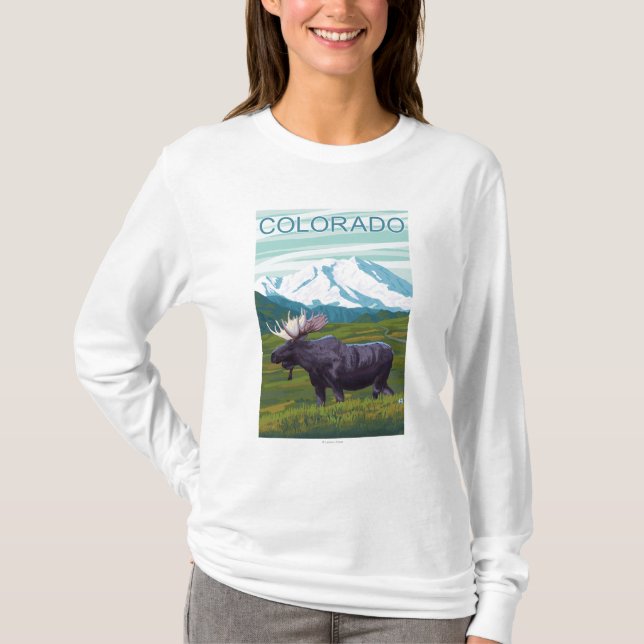Moose with MountainColorado T-Shirt (Front)