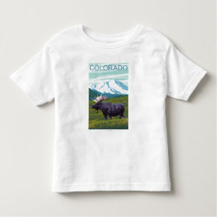 Moose with MountainColorado Toddler T-Shirt