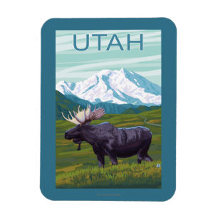 Moose with MountainUtah Magnet