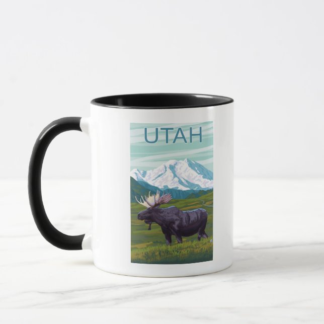 Moose with MountainUtah Mug (Left)