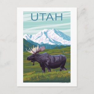 Moose with MountainUtah Postcard