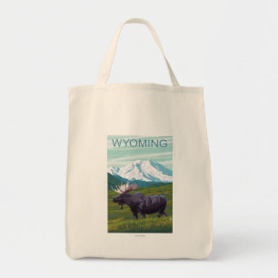 Moose with MountainWyoming Tote Bag