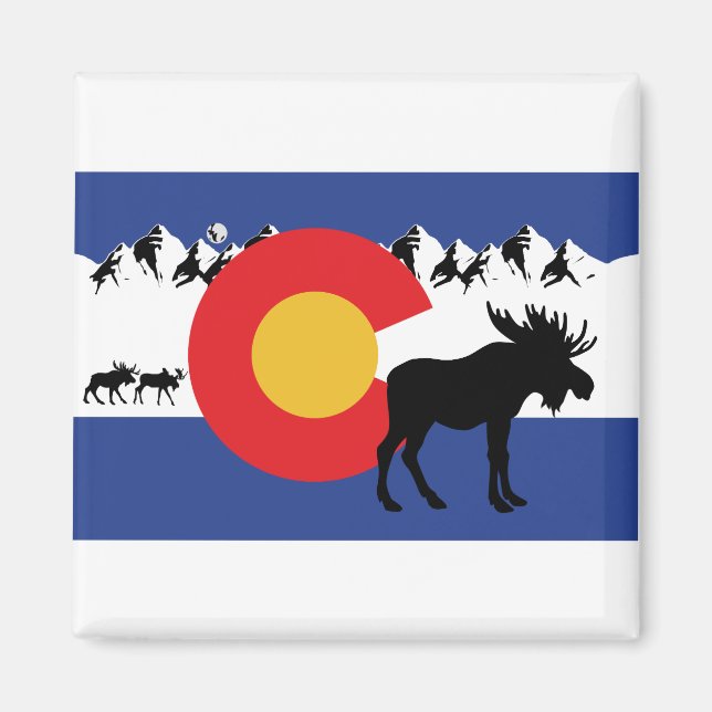 MOOSESin--Colorado-Flag Magnet (Front)