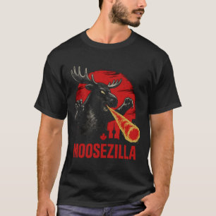 Moosezilla Moose Godzilla  T-Shirt
