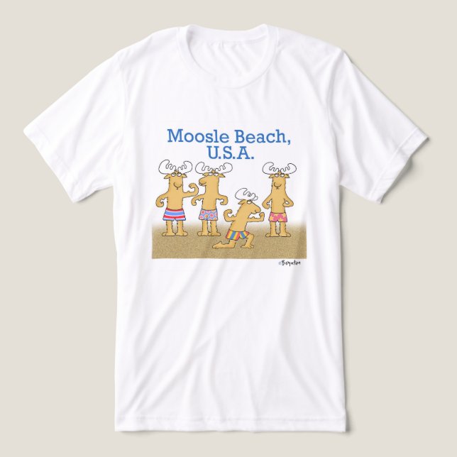 Moosle Beach, USA Tri-Blend Shirt (Design Front)