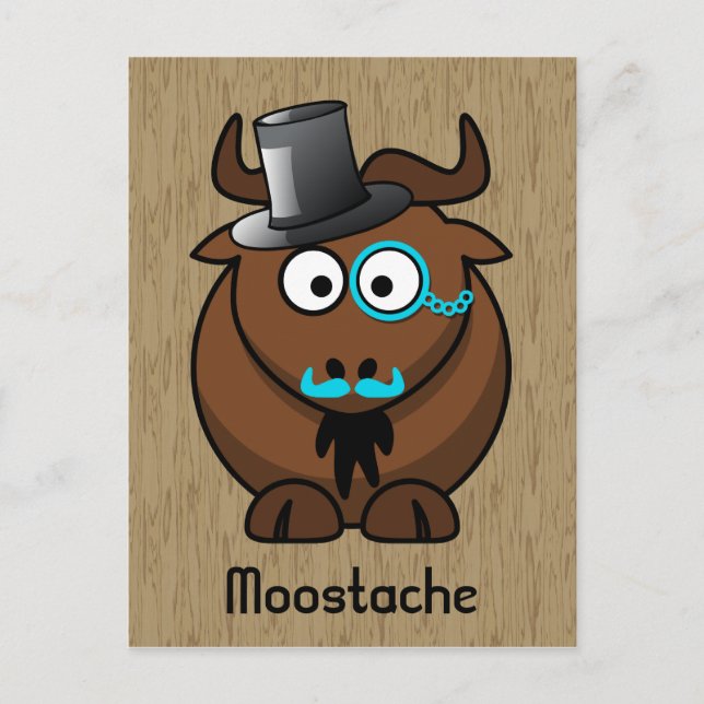Moostache Postcard (Front)