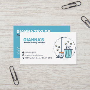 Mop and Bucket Cleaning Service Business Card