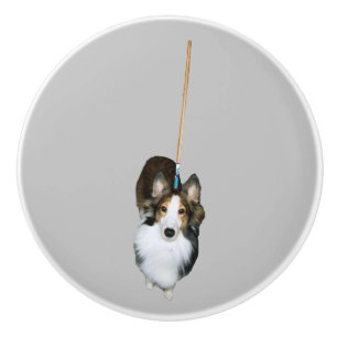 Mop Dog Ceramic Knob