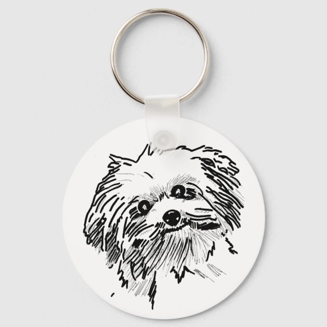 Mop Dog Key Ring (Front)