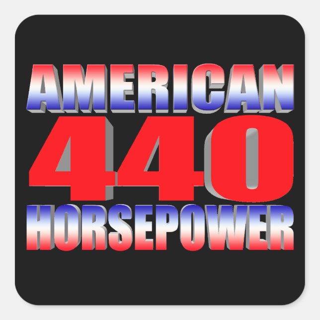 Mopar 440 Dodge Square Sticker (Front)