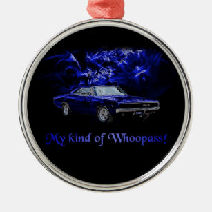 Mopar: '68 Charger - Ready to WhoopAss! Metal Tree Decoration