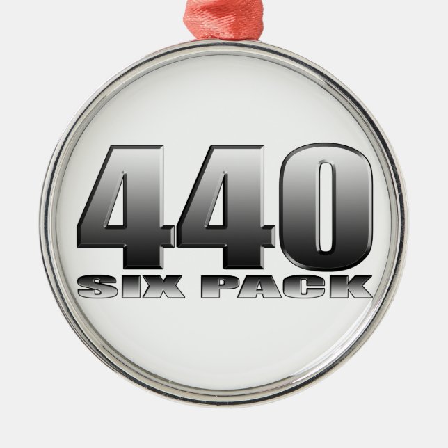 Mopar Dodge 440 Six Pack Metal Tree Decoration (Front)