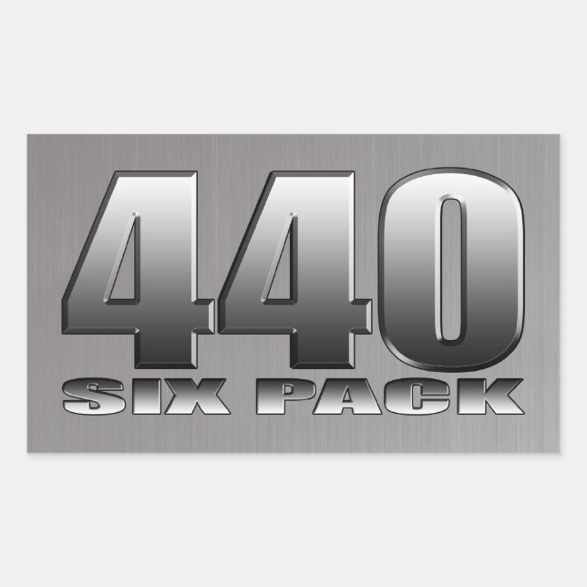 Mopar Dodge 440 Six Pack Rectangular Sticker (Front)