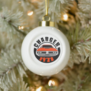 Mopar - Dodge Carger Musclecar Ceramic Ball Christmas Ornament