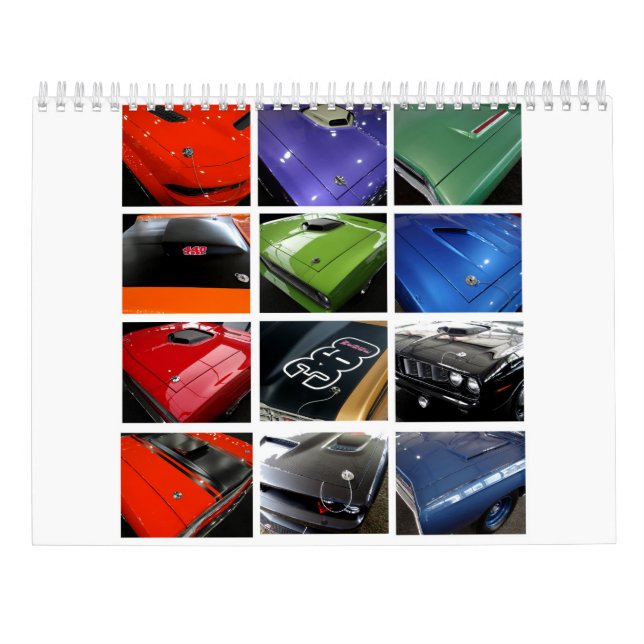 Mopar Hoods Calendar (Back)