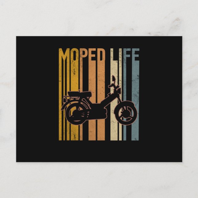 Moped Life Mofa Two Wheel Motor Postcard (Front)