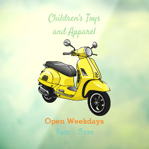 Moped motorcycle cartoon illustration