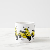 Moped motorcycle cartoon illustration