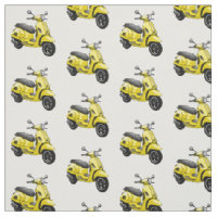 Moped motorcycle cartoon illustration