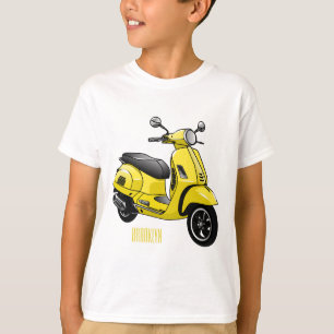 Moped motorcycle cartoon illustration T-Shirt
