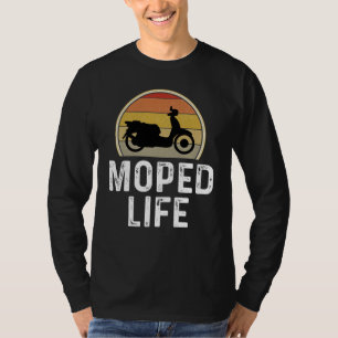Moped Scooter Rider Moped Life Retro Vintage T-Shirt