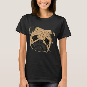 Mops Gesicht (Pug) T-Shirt