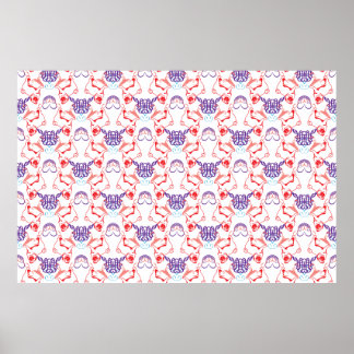 Mopsmuster Poster