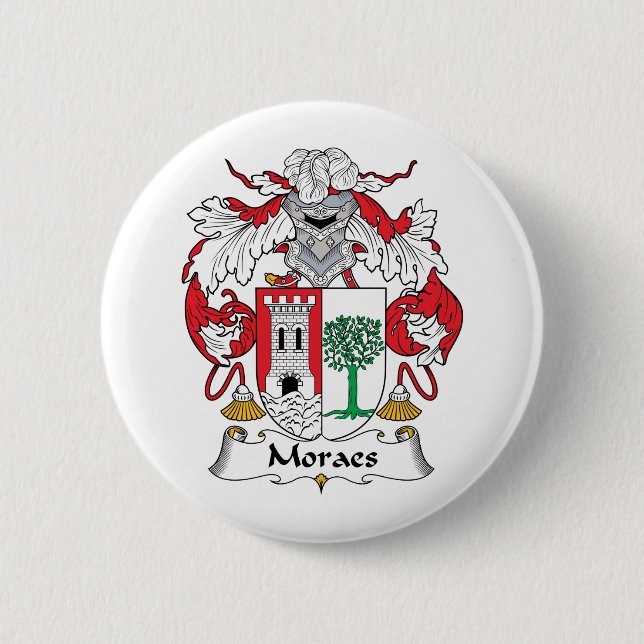 Moraes Family Crest 6 Cm Round Badge (Front)