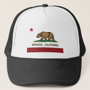moraga california flag trucker hat