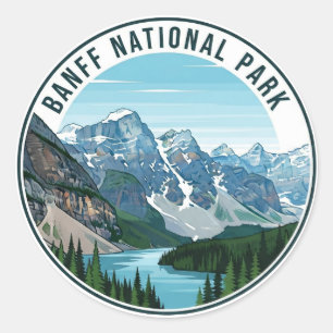 Moraine Lake at Banff National Park Canada Travel Classic Round Sticker