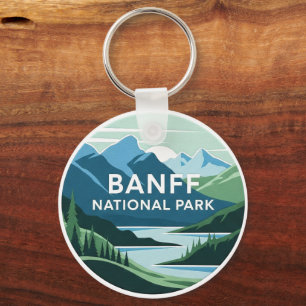 Moraine Lake at Banff National Park Canada Travel Key Ring