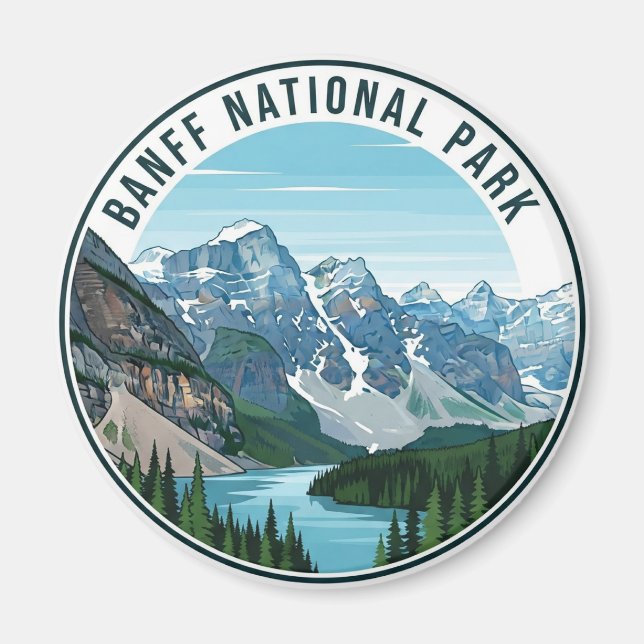 Moraine Lake at Banff National Park Canada Travel Magnet (Front)
