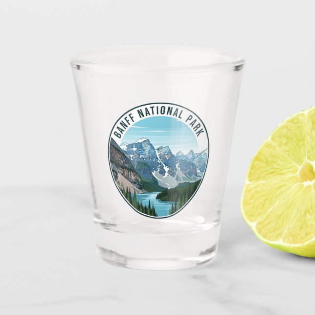 Moraine Lake at Banff National Park Canada Travel Shot Glass (Front)