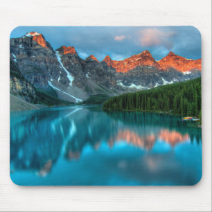 Moraine Lake at Sunset Mouse Pad