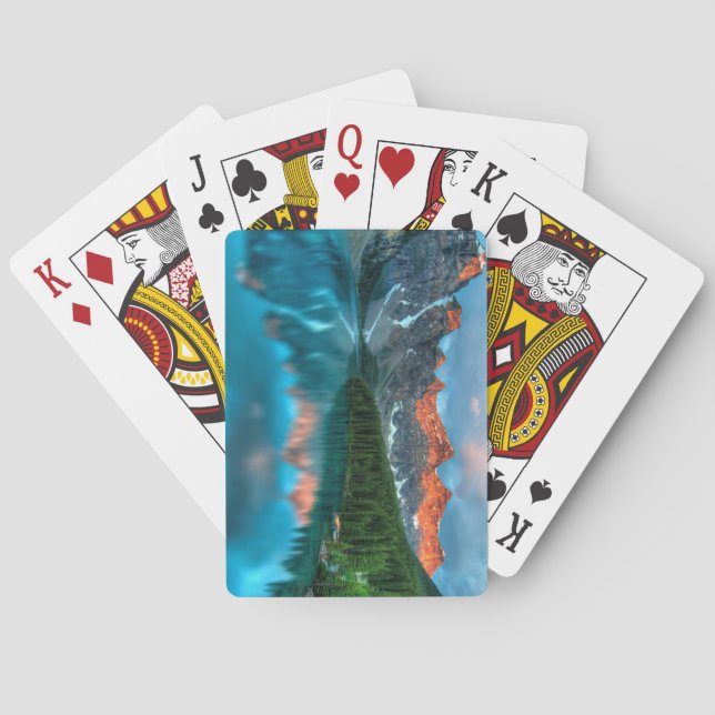 Moraine Lake at sunset Playing Cards (Back)