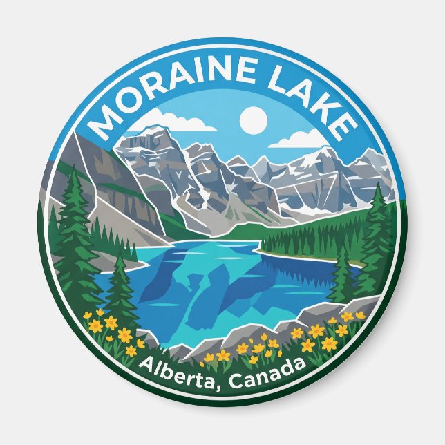 Moraine Lake Canada Magnet (Front)