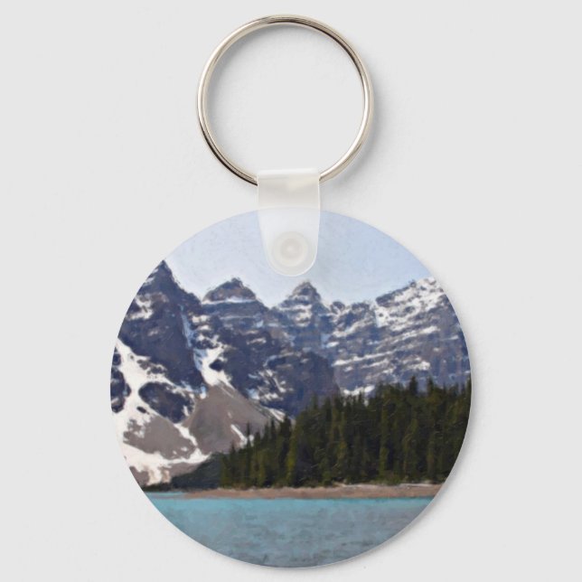Moraine Lake In Banff Key Ring (Front)