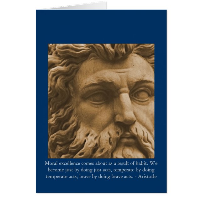 Moral excellence comes about as a result... (Front)
