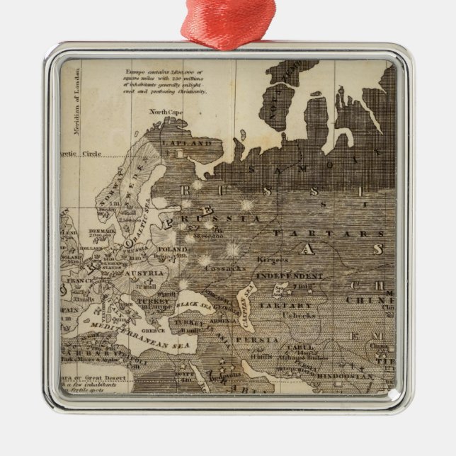 Moral, political World Metal Tree Decoration (Front)