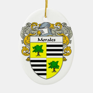 Morales Coat of Arms/Family Crest Ceramic Tree Decoration