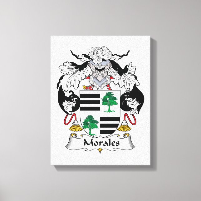 Morales Family Crest Canvas Print (Front)