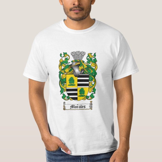 Morales Family Crest - Morales Coat of Arms T-Shirt (Front)