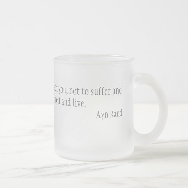 Morality Frosted Glass Coffee Mug (Right)