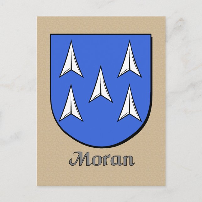 Moran Family Heraldic Shield Postcard (Front)