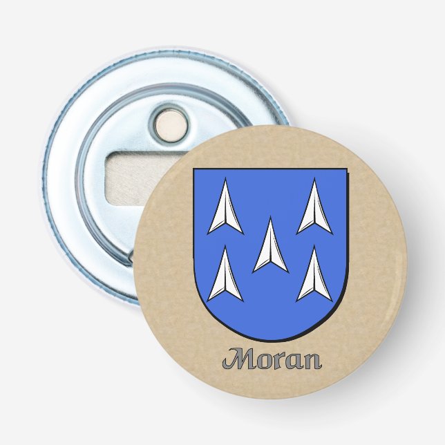 Moran Historical Arms Shield Bottle Opener (Front)