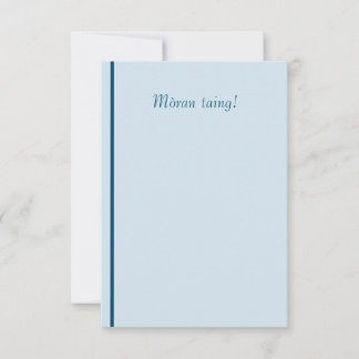 Mòran taing Scottish Gaelic thank you note.