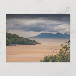 Morar Beach and Isle of Eigg Holiday Postcard