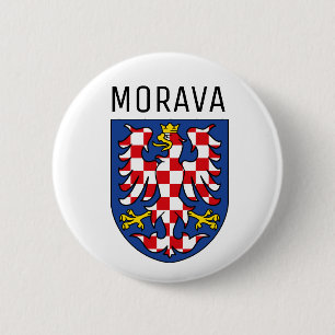 Moravia coat of arms - CZECHIA 6 Cm Round Badge
