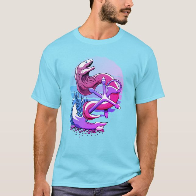 Moray Eel and Anchor T-Shirt (Front)